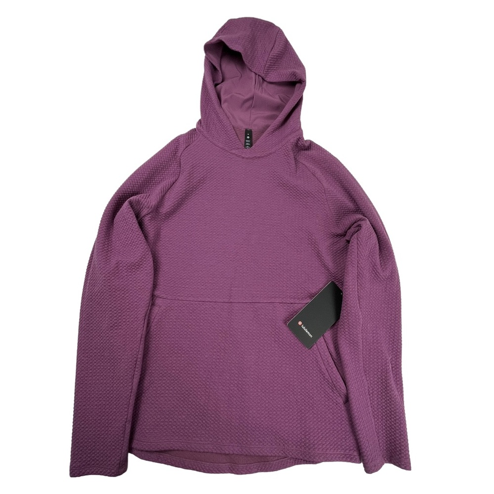 Lululemon At Ease Hoodie Vintage Plum Textured Double Knit Training Mens Medium